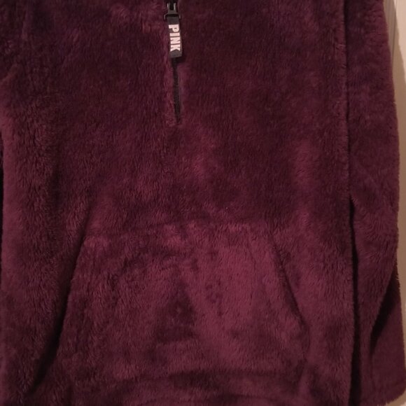 PINK Victoria Secret Sherpa pullover sweatshirt - Picture 4 of 5